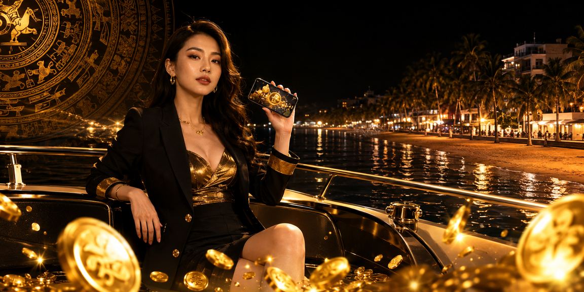 Bãi biển Mũi Né buổi chiều – người dùng thư giãn và chơi bắn cá trực tuyến trên điện thoại